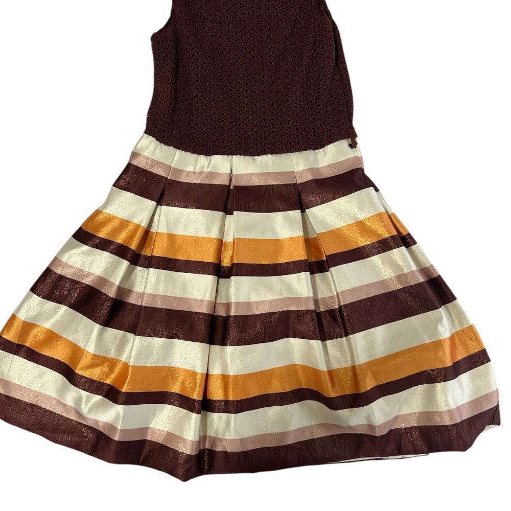 Stylish Brown and Gold Kids Dress
